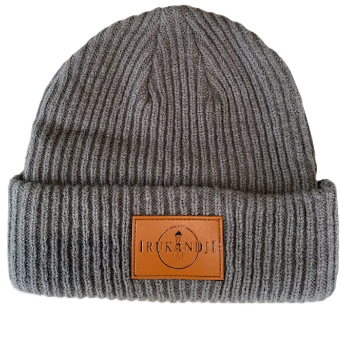 Irukandji Beanie - Tan Leather Patch - Image 3